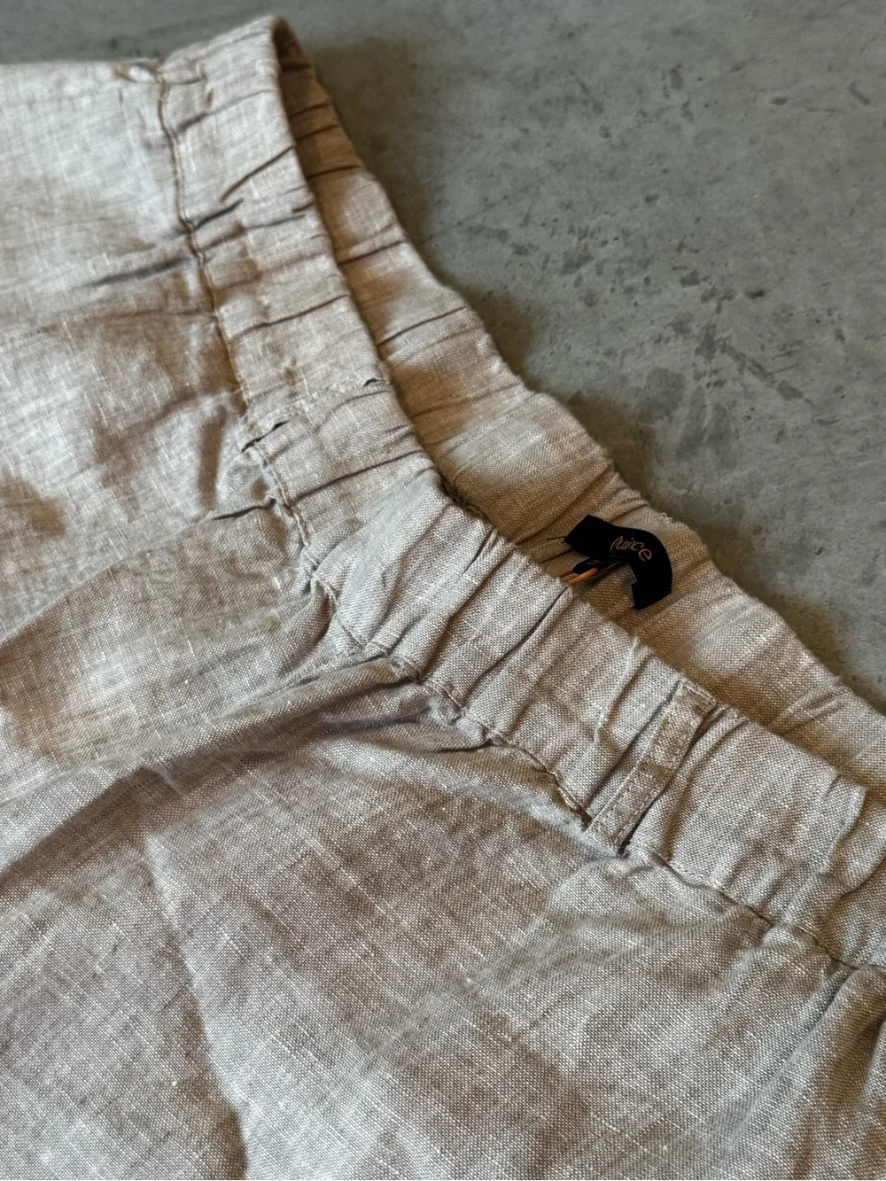 NWT Quince Cropped 100% European Linen Pants in Light Beige Size 3X